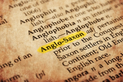 Anglo Saxon highlighted in old dictionary
